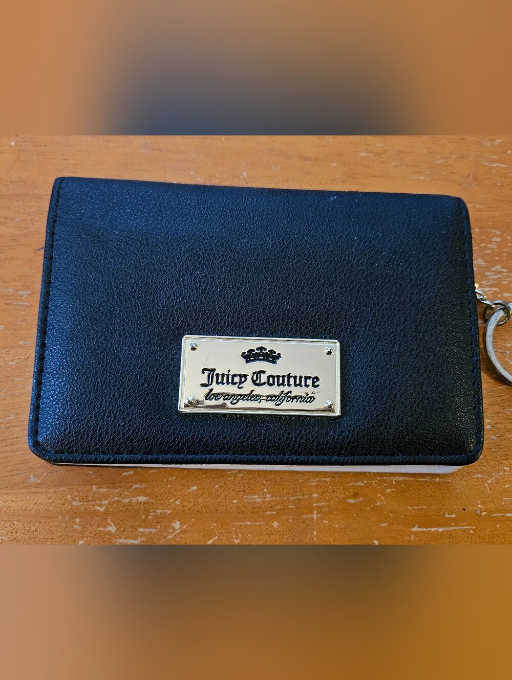 Juicy Couture Black Wallet with Gold Logo Plate